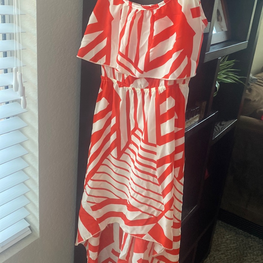 Small white and red flowy dress